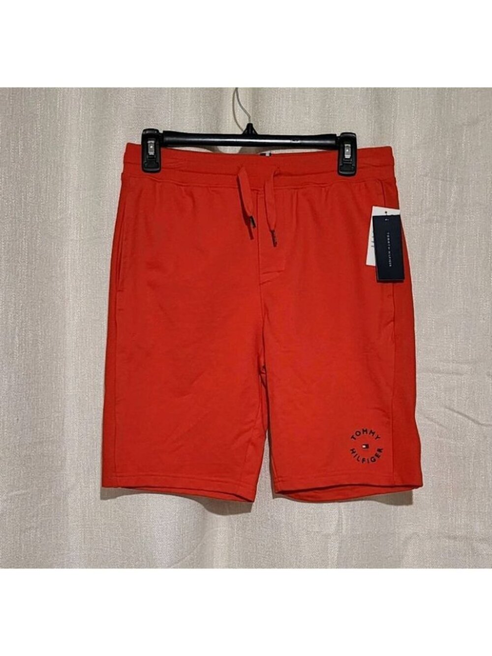 Tommy Hilfiger Kids Boys Essential Shorts Elastic Waistband Orange Large NWT